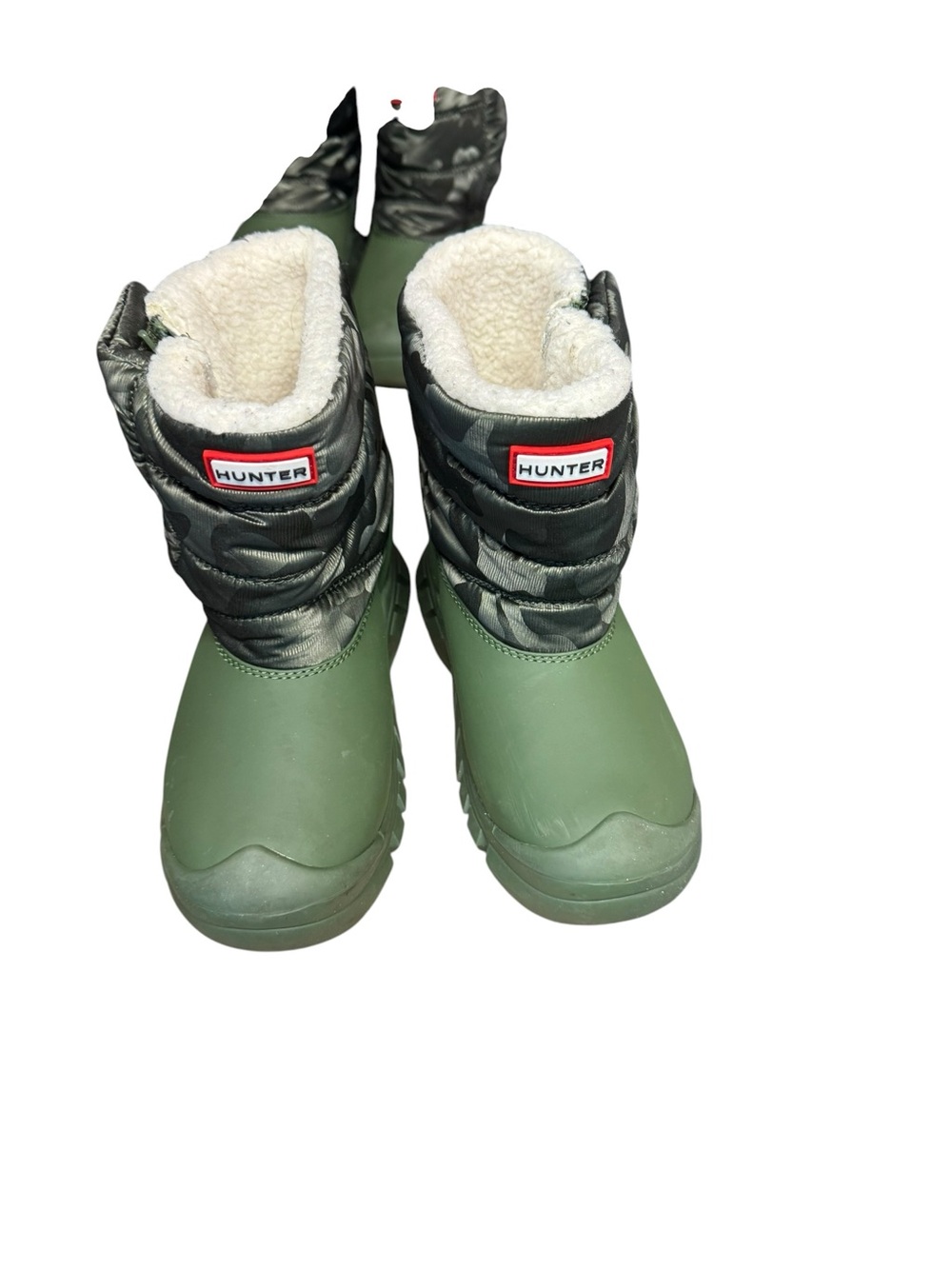 Hunter Green Camo Quilted Waterproof Winter Boots US Sz 11